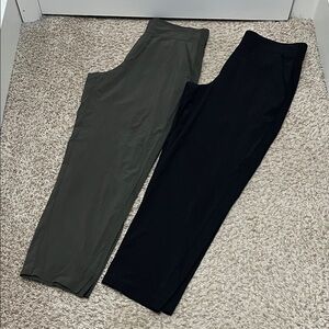 Bundle - Athleta Black and Olive Straight Leg Performance Pants - Size 10
